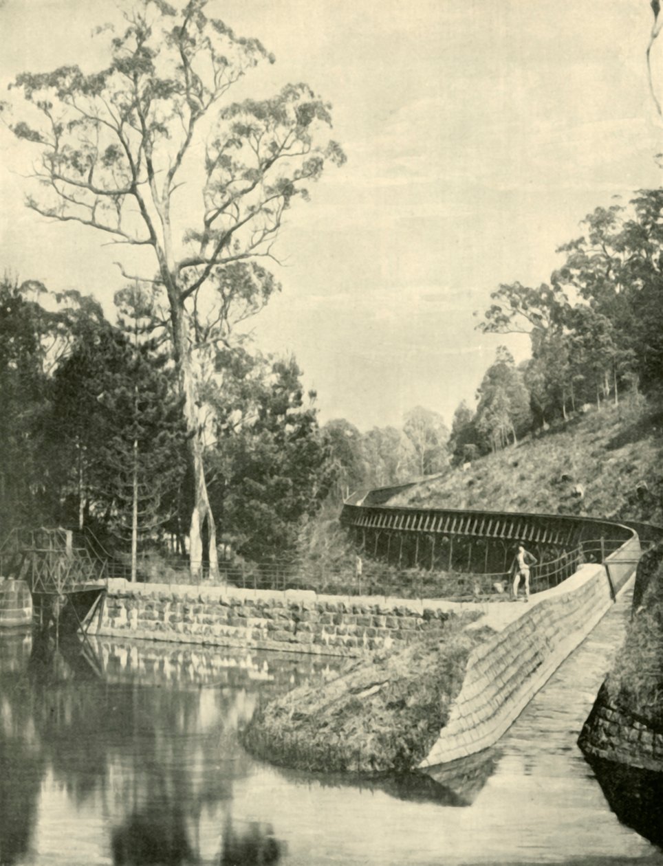 The Weir and Fluming, Kirks Reservoir, 1901. od Unbekannt