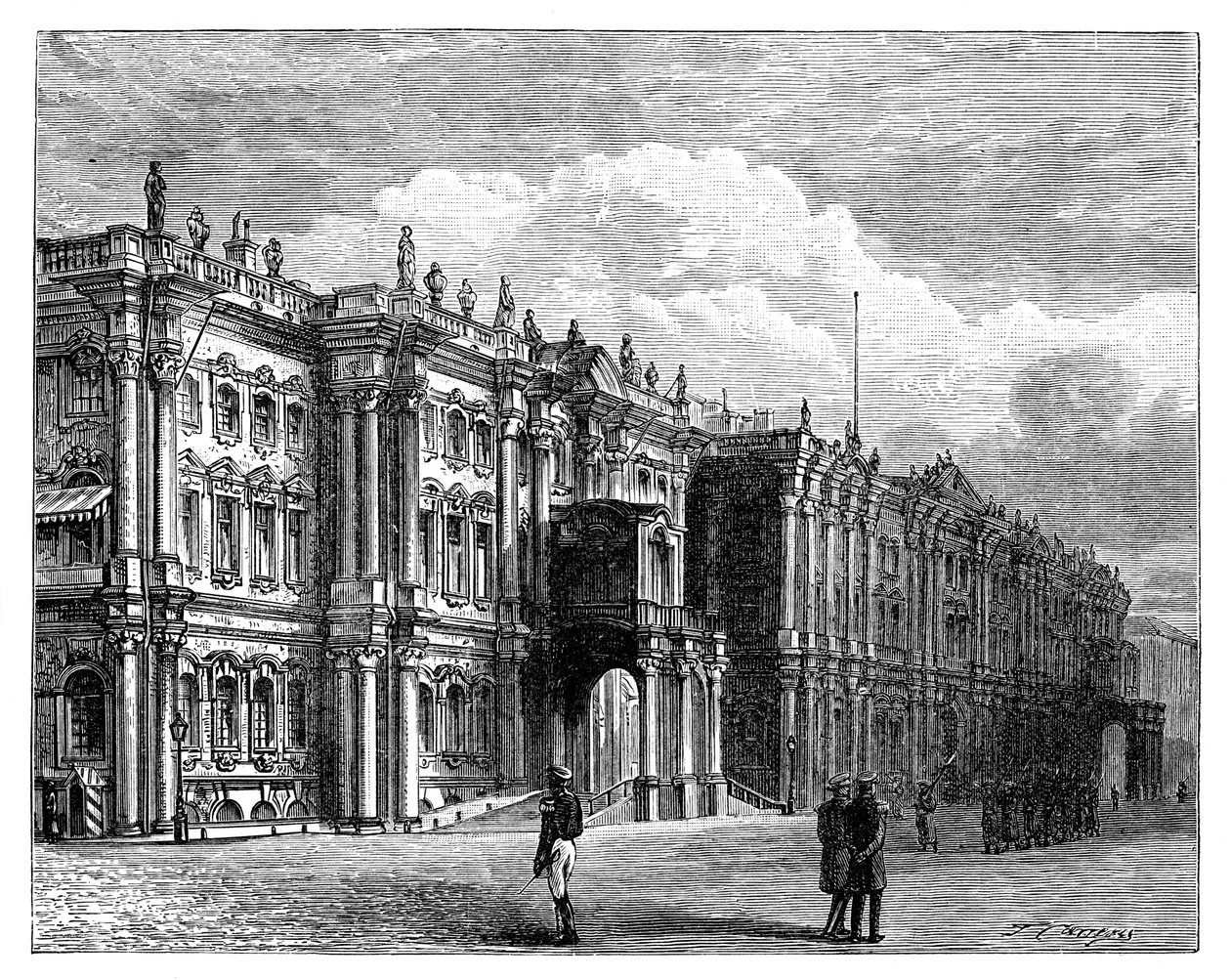 Zimní palác, Petrohrad, Rusko, c1888 od Unbekannt