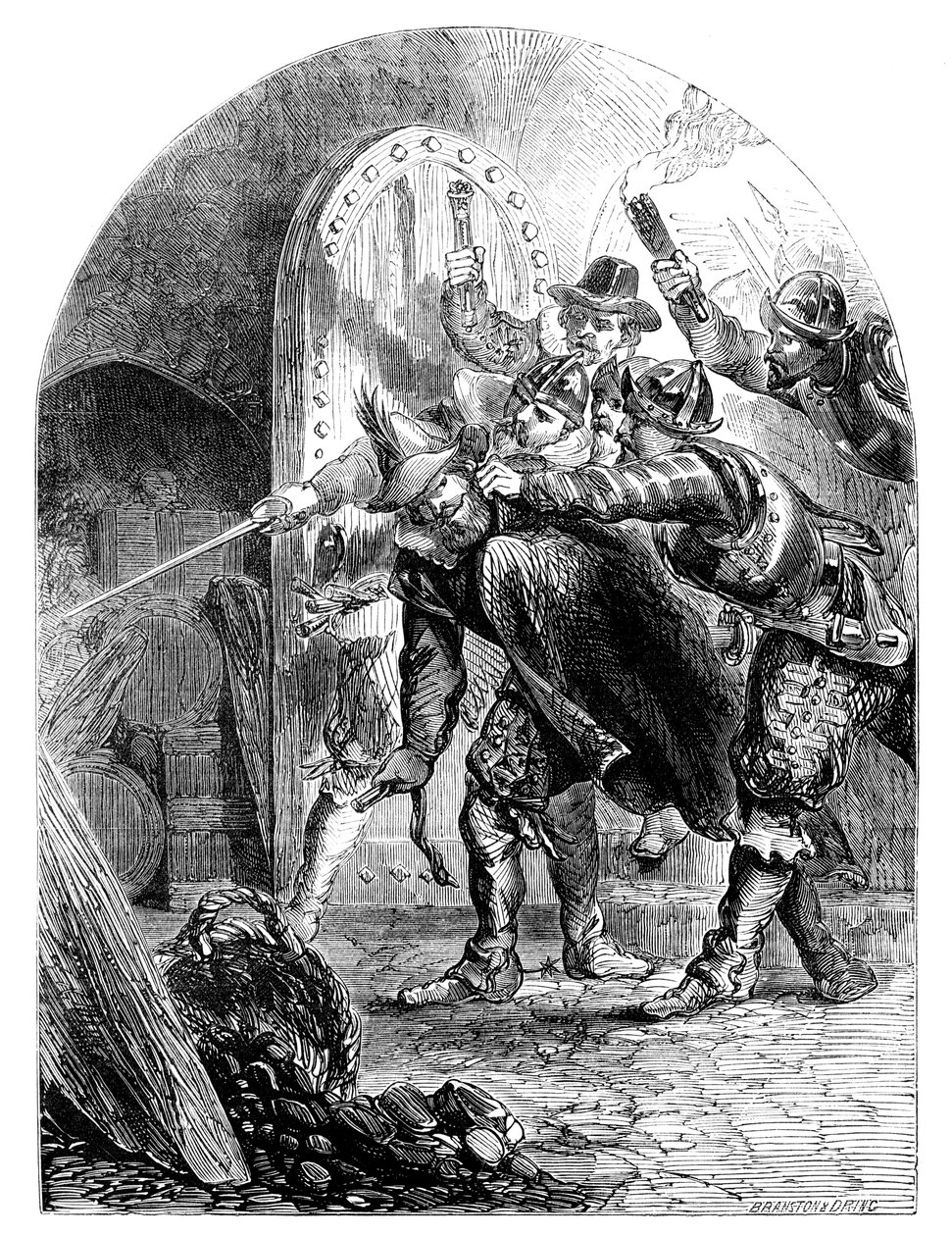 Zatčení Guye Fawkese 1570-1606, c1902 od Unbekannt