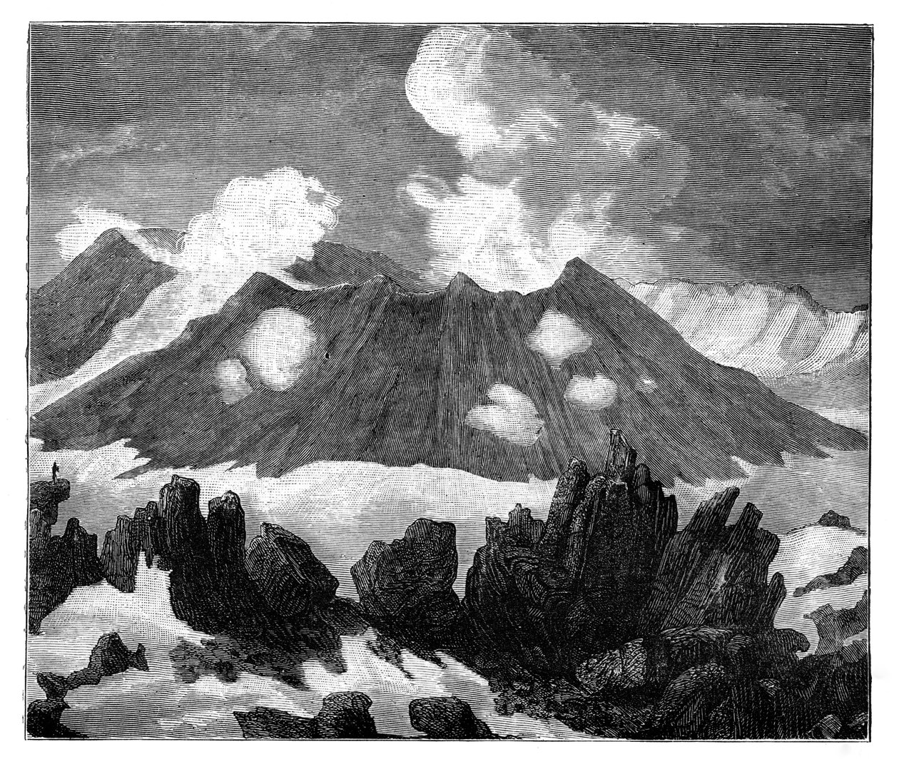 Kráter sopky Hekla, Island, c1890 od Unbekannt