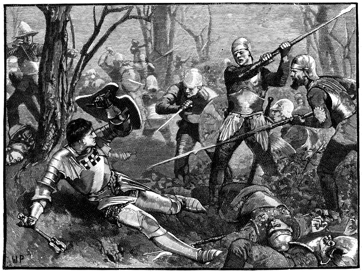 Smrt Warwicka Krále, 1471 c1880 od Unbekannt