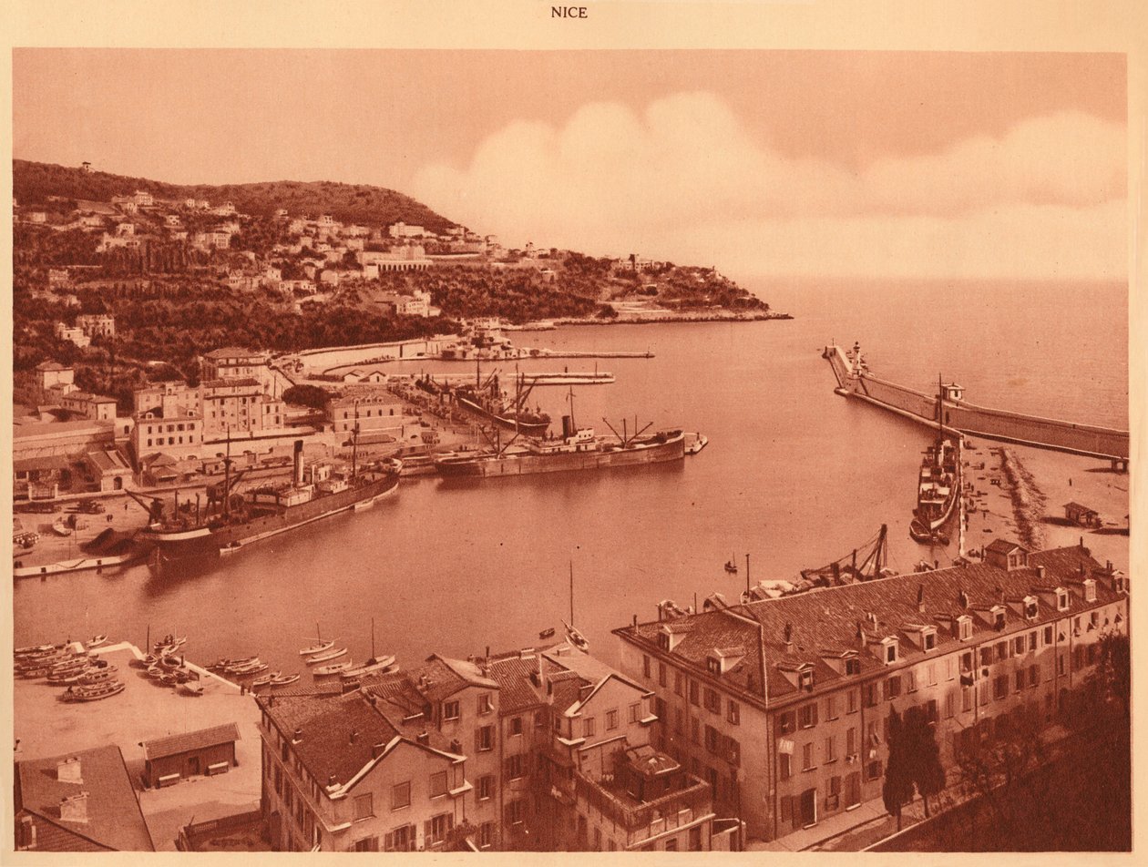 Vstup do přístavu a Mont-Boron, Nice, 1930. od Unbekannt