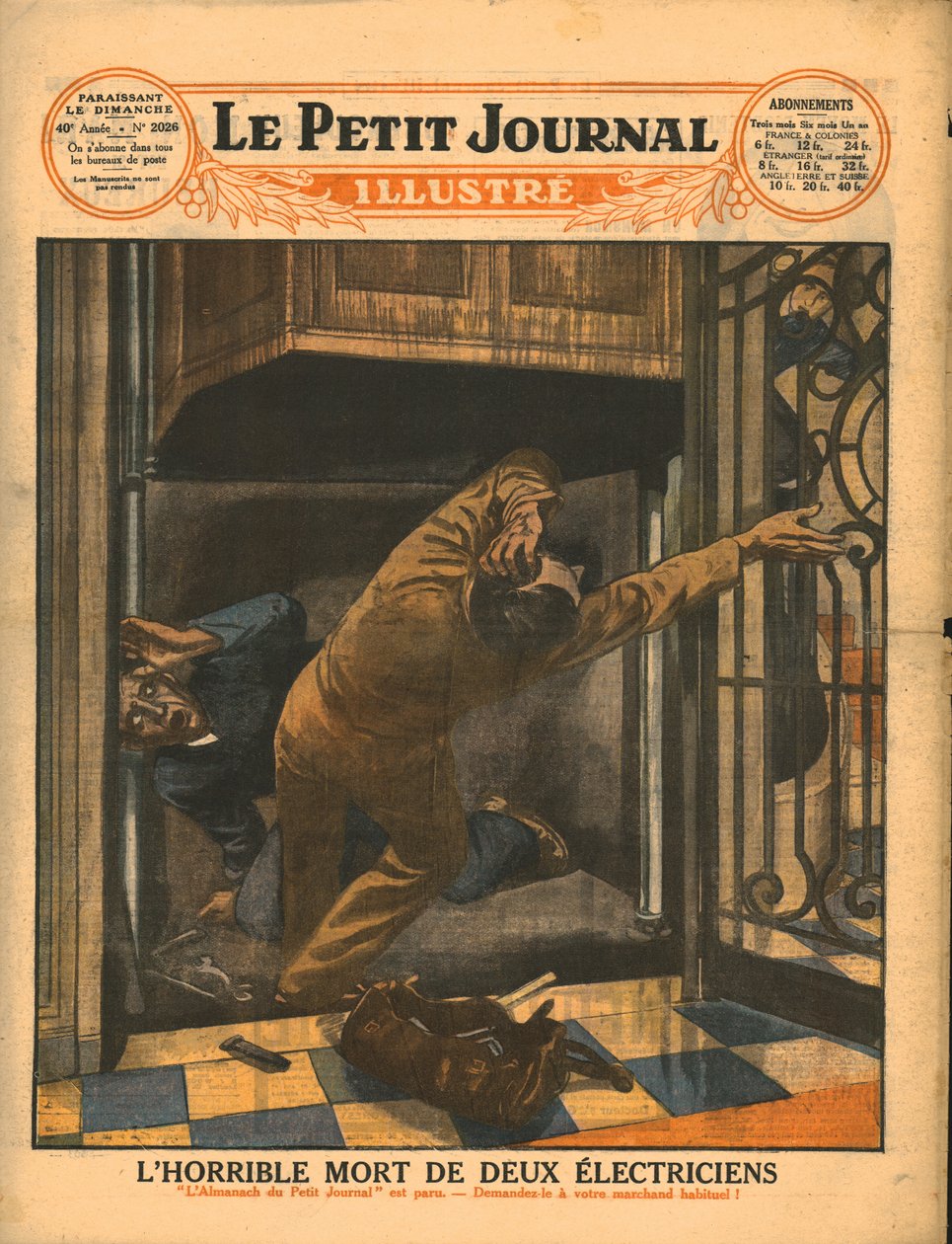 Hrozná smrt dvou elektrikářů, 1929. od Unbekannt