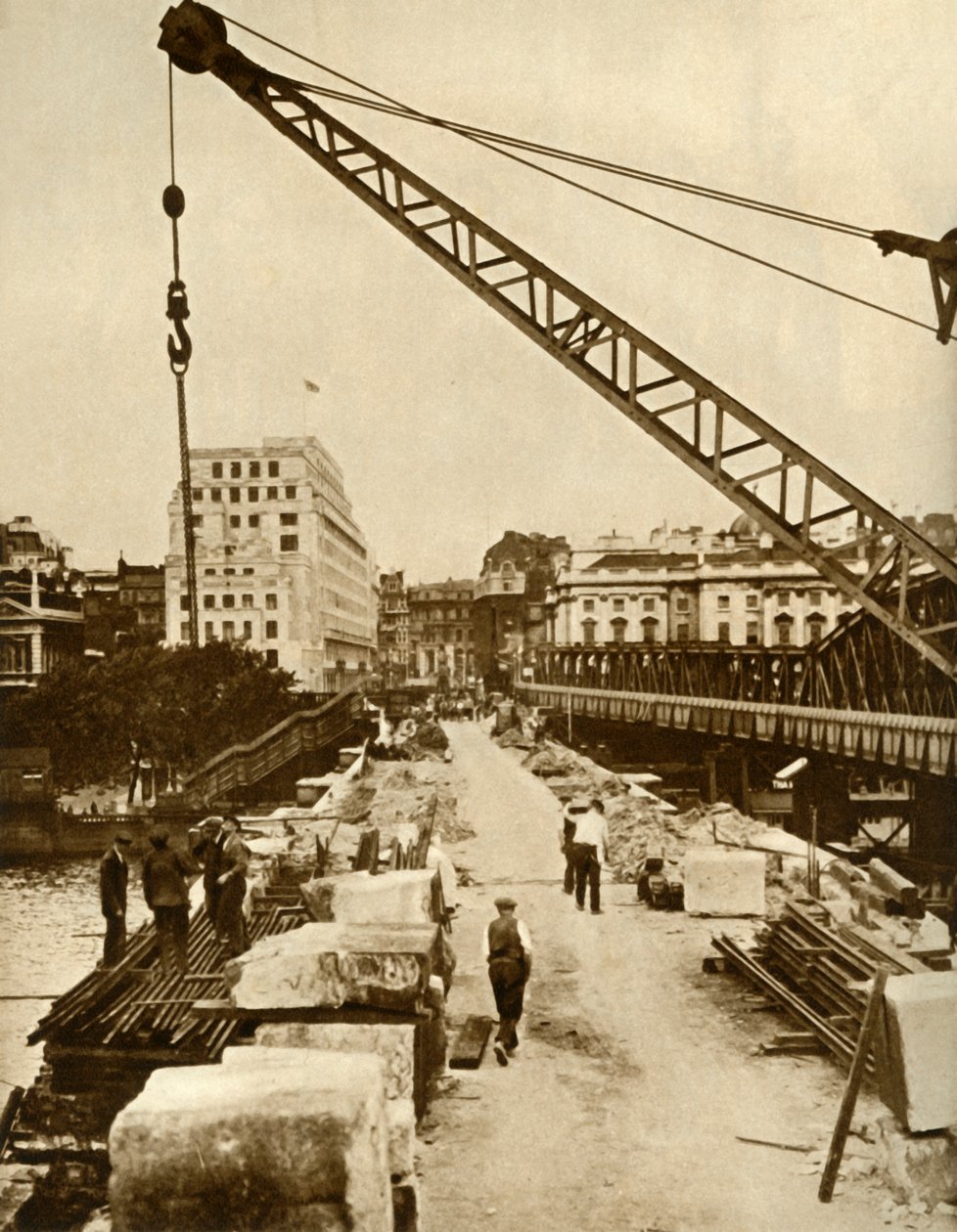Přestavba Waterloo Bridge, Londýn, 1934, 1935. od Unbekannt