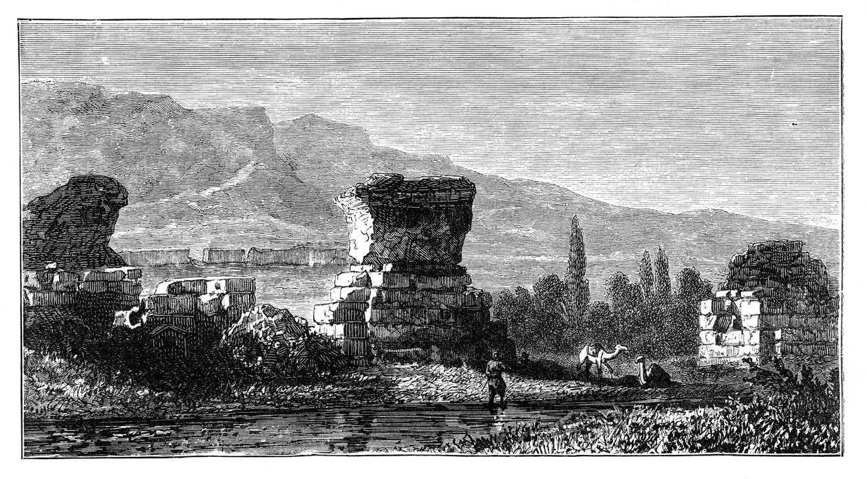 Ruiny Sardis, Lydia, Turecko, c1890 od Unbekannt