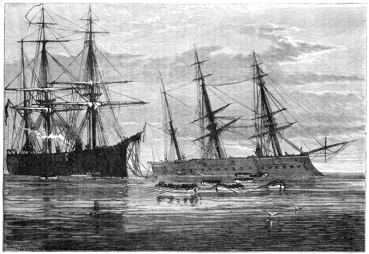 Vrak HMS Vanguard, 19. století od Unbekannt