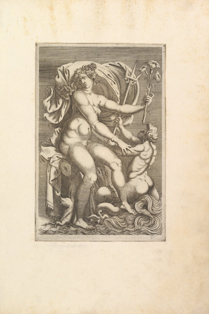 Thetis Sedící s Tritonem, 16. století. od Unbekannt