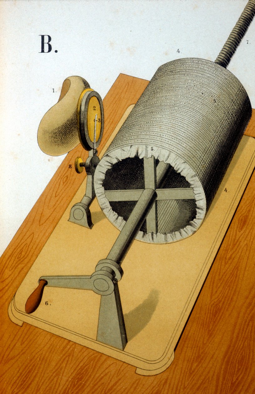 Thomas Alva Edisons první fonograf, 1878 od Unbekannt