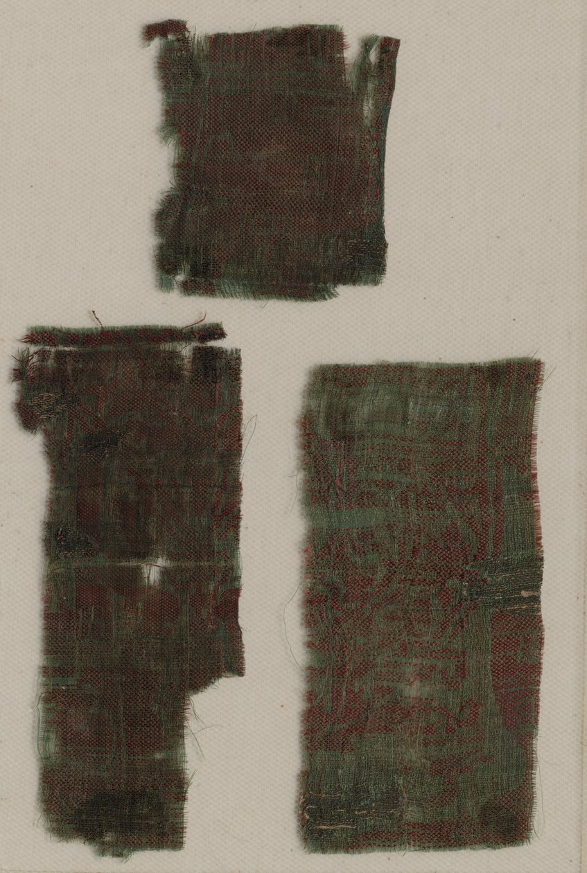 Tři fragmenty italského gotického hedvábí, 1300s. od Unbekannt