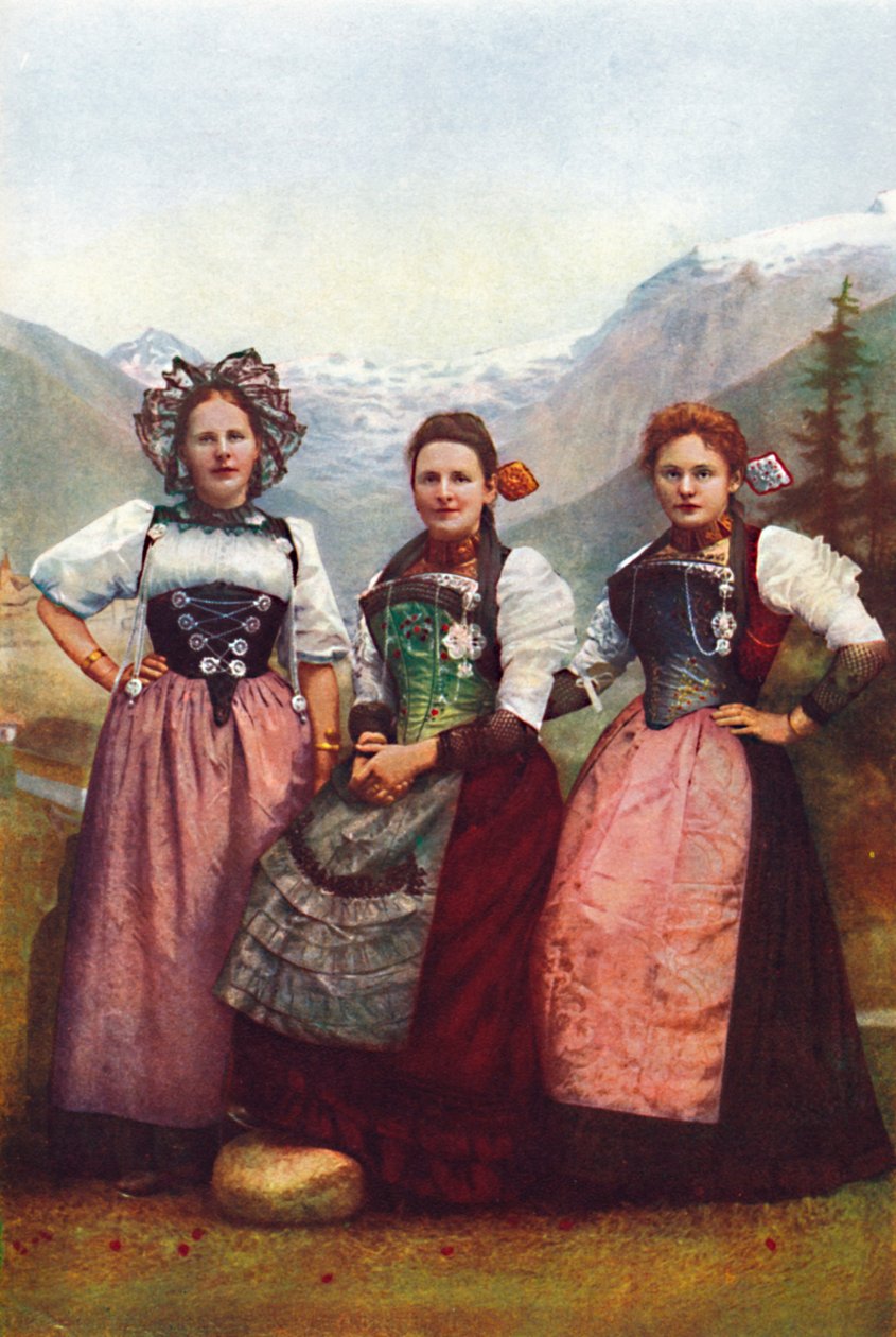 Tři švýcarské dívky, 1912 od Unbekannt