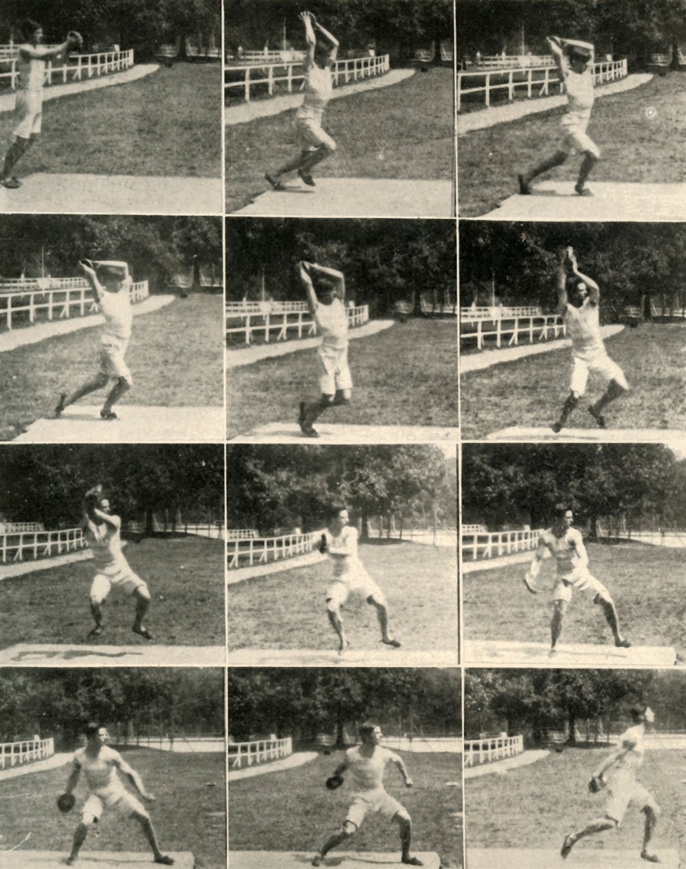 Házení disku bez otáčení, 1908. od Unbekannt