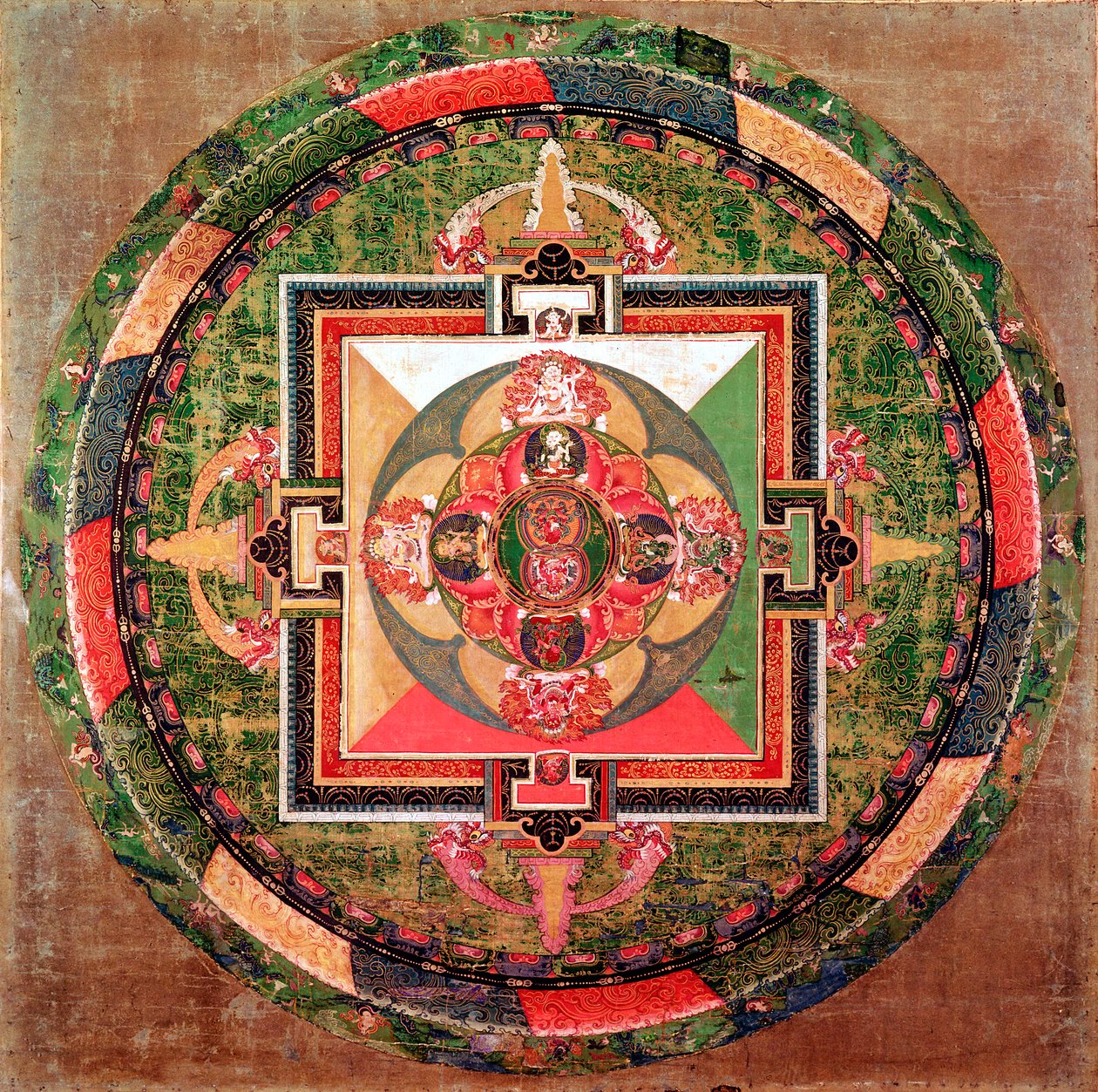 Tibetská buddhistická mandala od Unbekannt