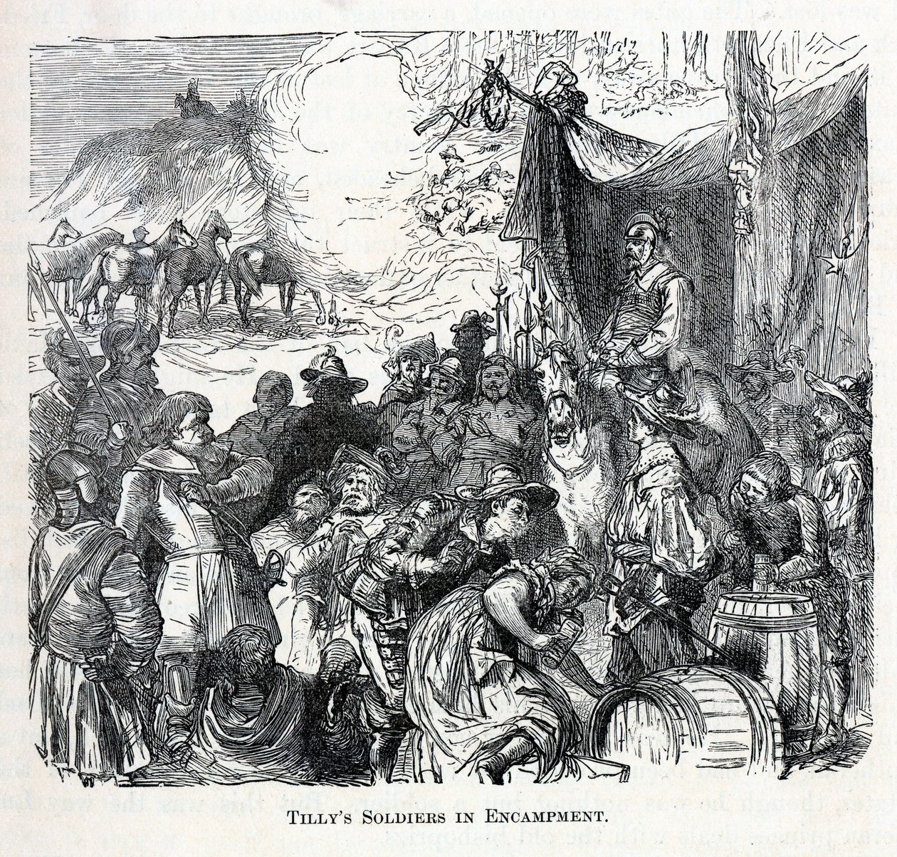 Tillys Soldiers in Encamp, 1882 od Unbekannt
