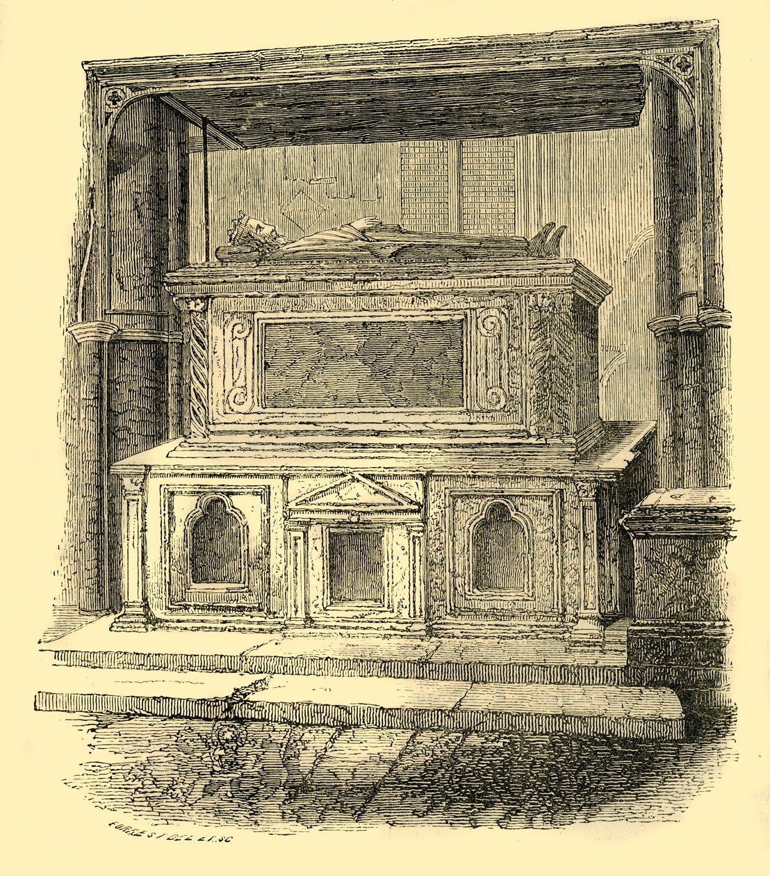 Hrob Jindřicha III., 1881. od Unbekannt