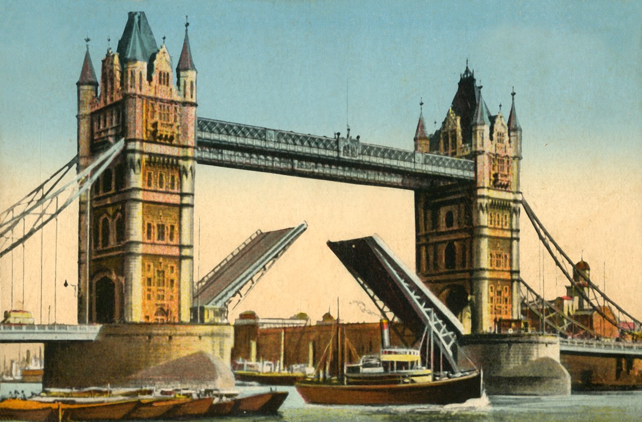 Tower Bridge, Londýn, c1910. od Unbekannt