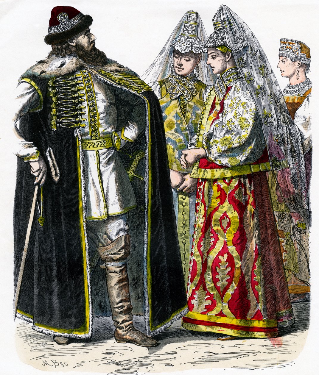 Tradiční ruský kostým, c1850 od Unbekannt