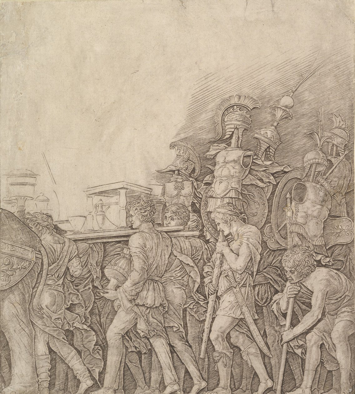 Triumph of Caesar: Vojáci nesoucí trofeje, ca. 1490. od Unbekannt