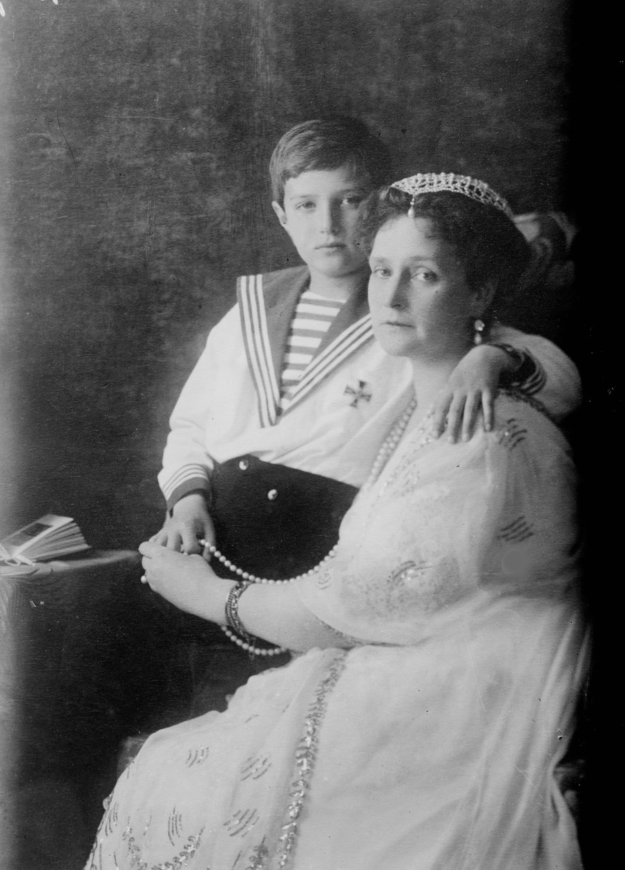 Carevič Alexej Ruska a carevna Alexandra, c1910. od Unbekannt