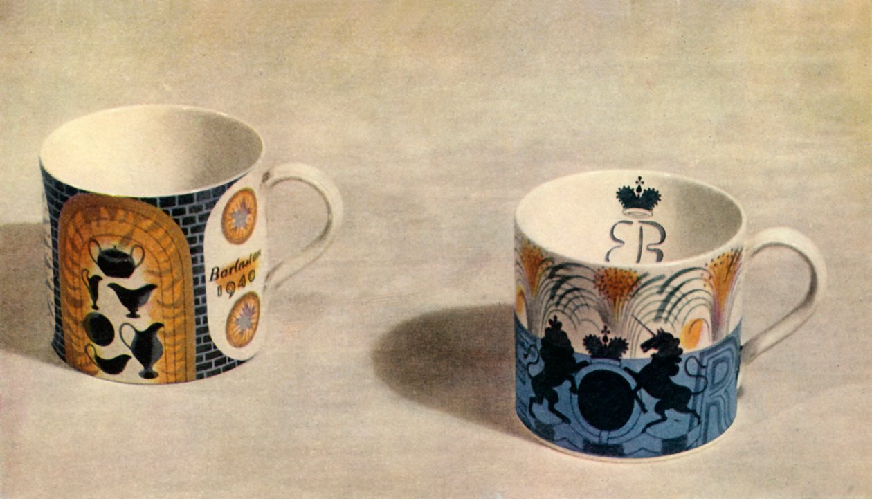 „Dva hrnky Wedgwood Designed by Eric Ravilious“, 1944. od Unbekannt