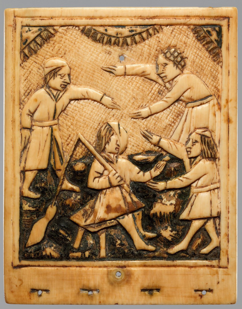 Horní list slunečních hodin, německy, ca. 1500. od Unbekannt