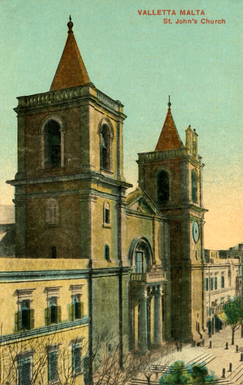 Valletta Malta – Kostel sv. Jana, c1918-c1939. od Unbekannt