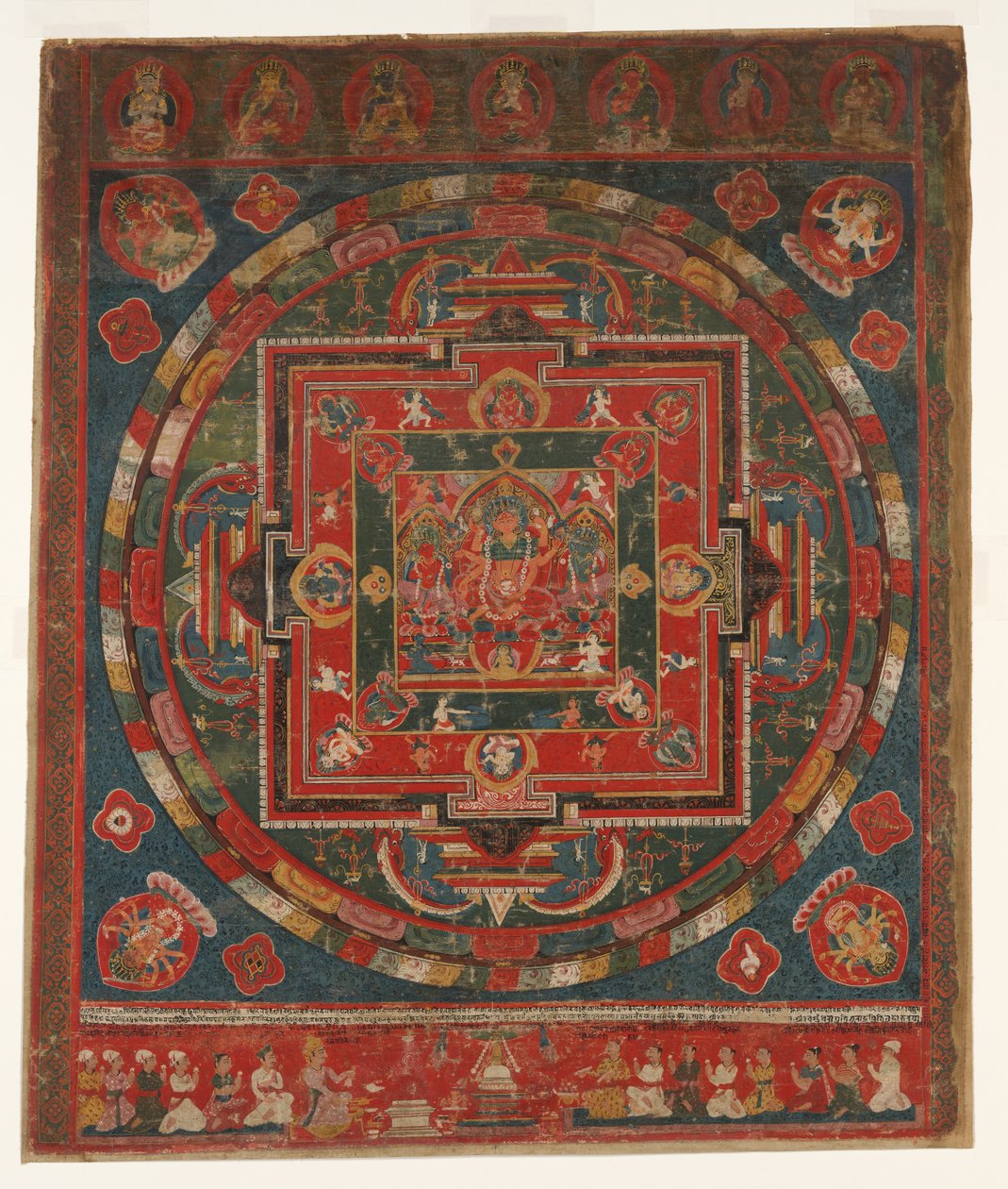 Vasudhara Mandala, datovaný do roku 1777 Samvat 897. od Unbekannt