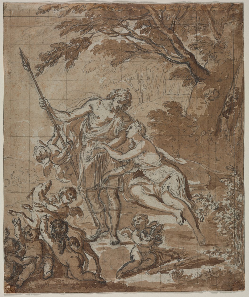 Venuše a Adonis, 1713. od Unbekannt
