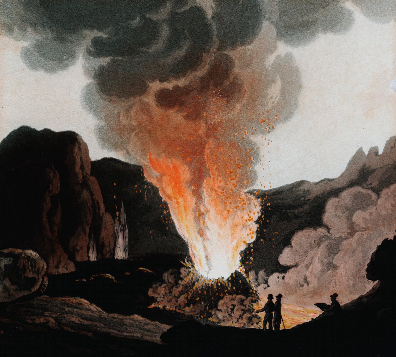 Erupce Vesuvu, Itálie, c1815 od Unbekannt