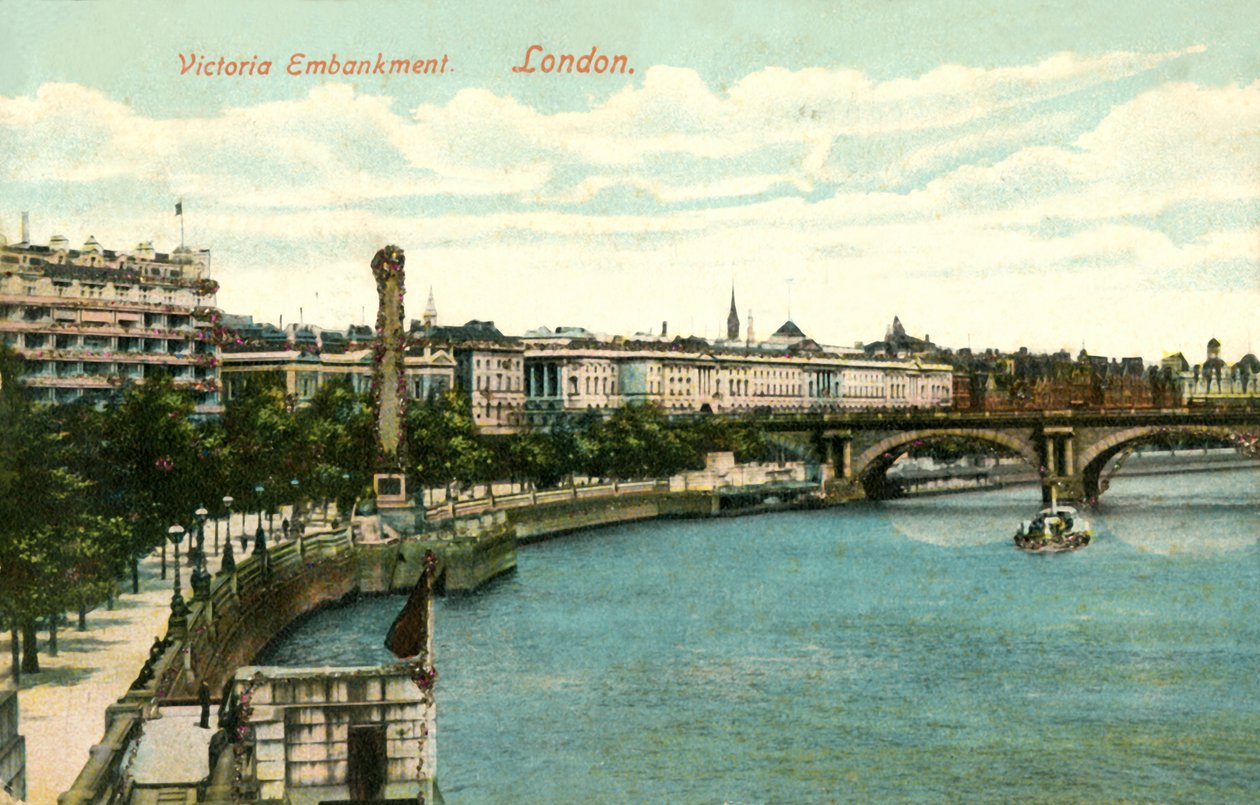 Victoria Embankment - Londýn, 1906. od Unbekannt