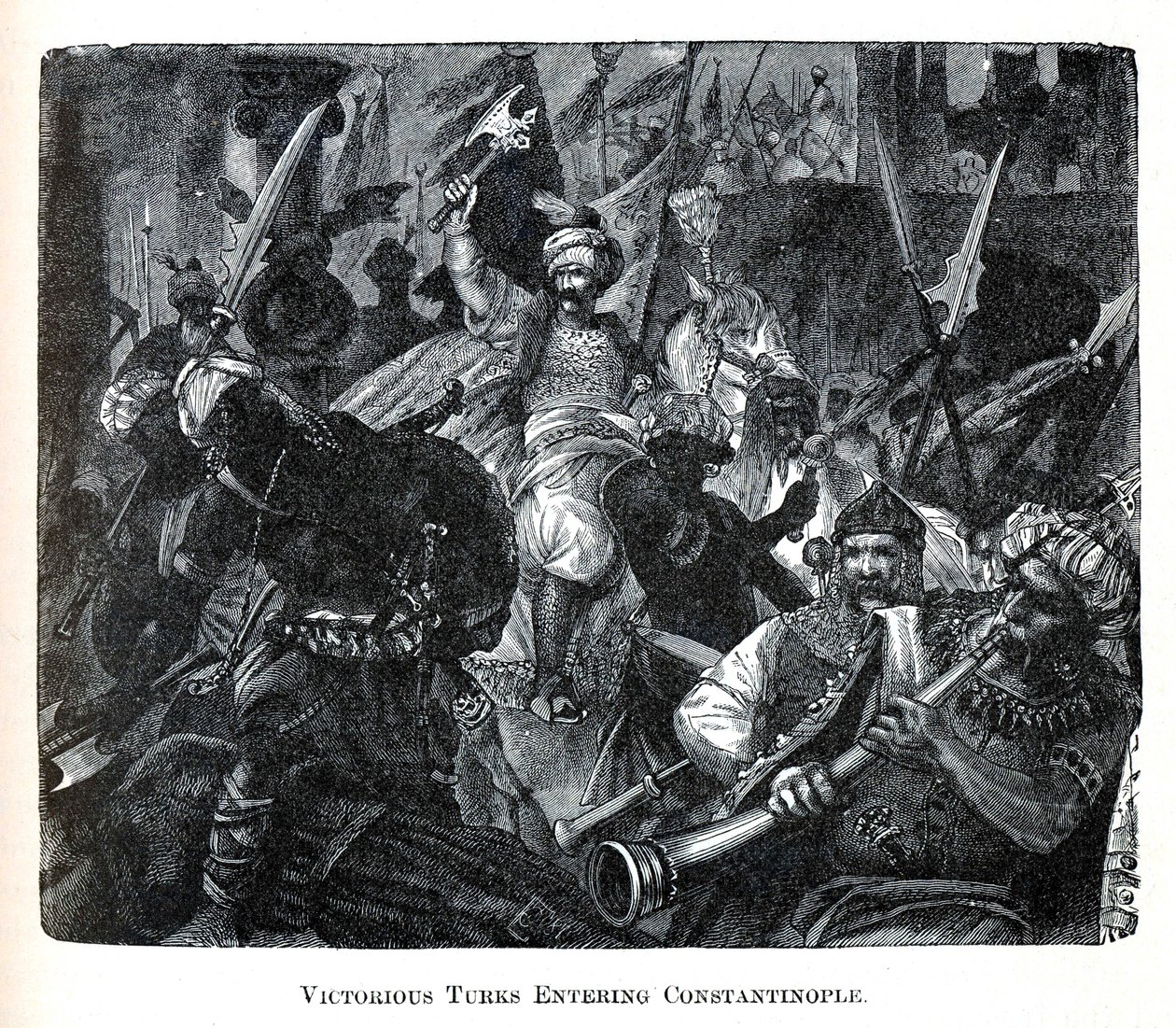 Vítězní Turci vstupující do Konstantinopole, 1882 od Unbekannt
