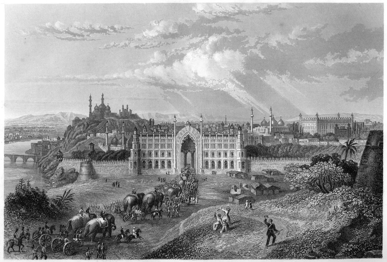 Pohled na Lucknow, Indie, c1860 od Unbekannt