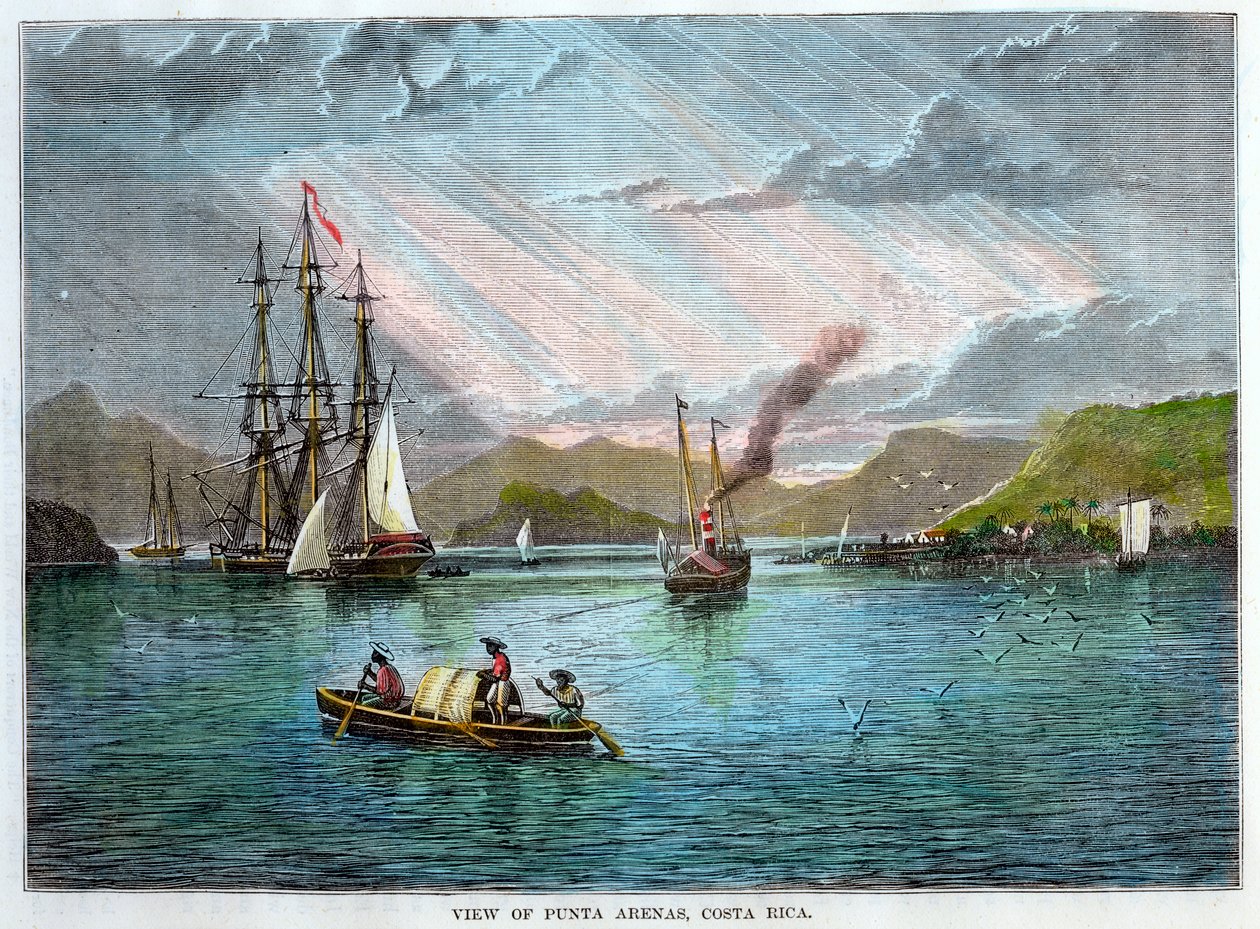 Pohled na Punta Arenas, Kostarika, c1880 od Unbekannt