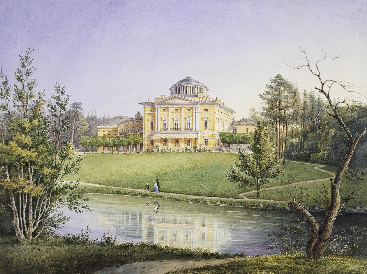 Pohled na Pavlovský palác, 1847 od Unbekannt
