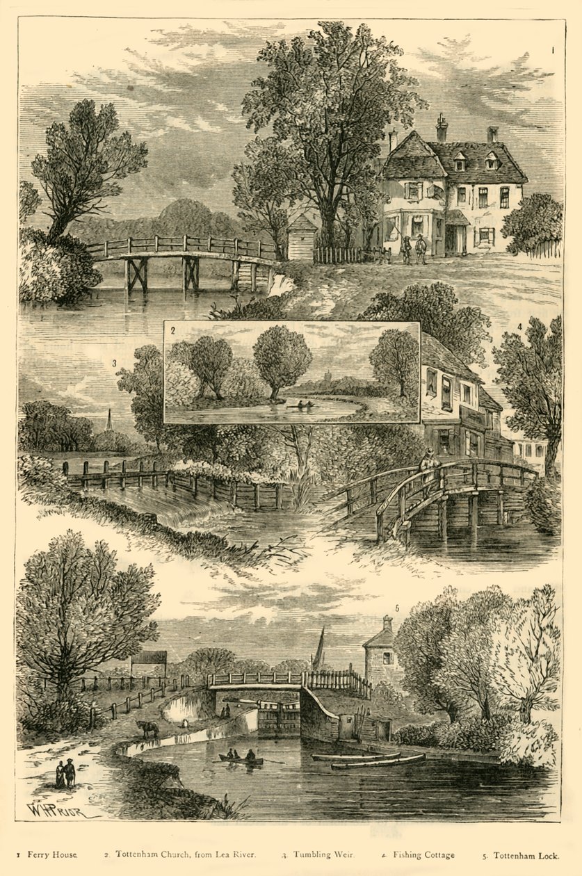 Pohledy na řeku Lea, c1876. od Unbekannt