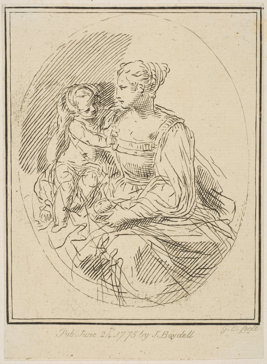Panna a dítě, 1775. od Unbekannt
