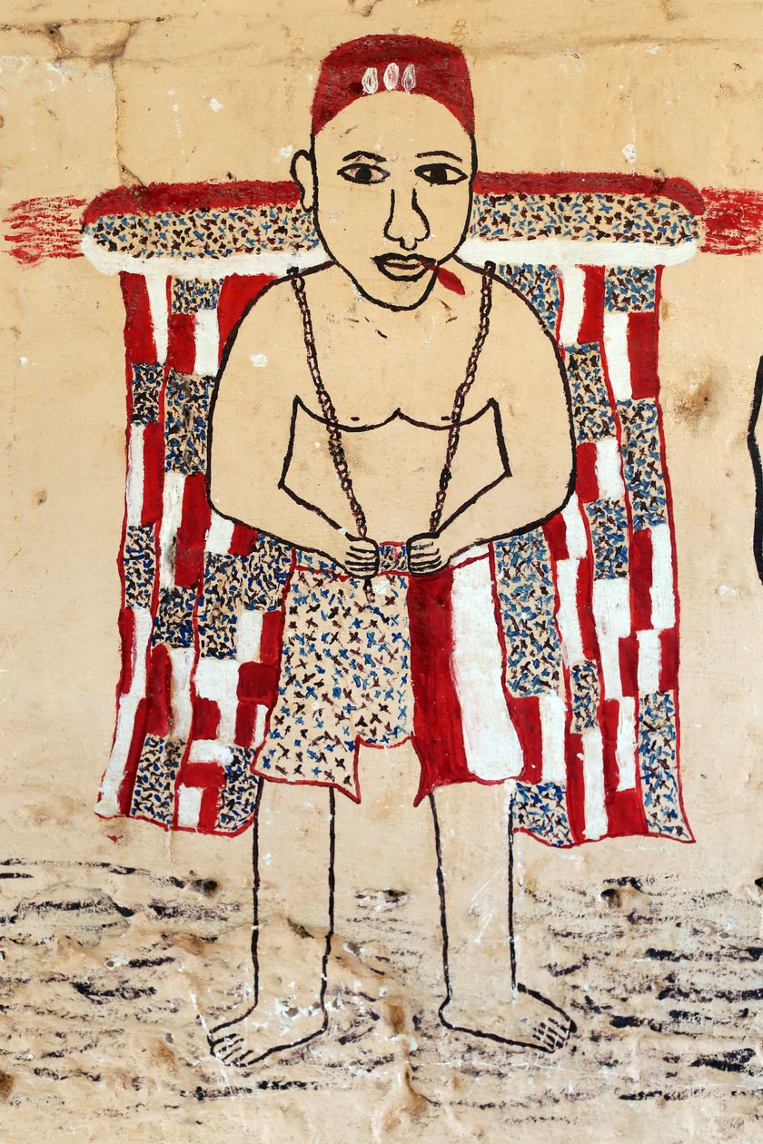 Nástěnná malba voodoo na klášteře. Togoville, Togo od Unbekannt