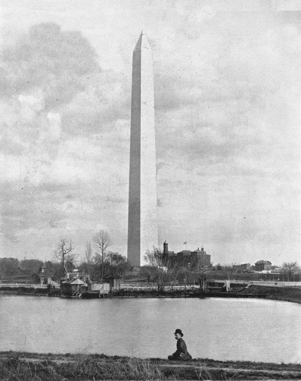 Washingtonův památník, Washington DC, USA, c1900. od Unbekannt
