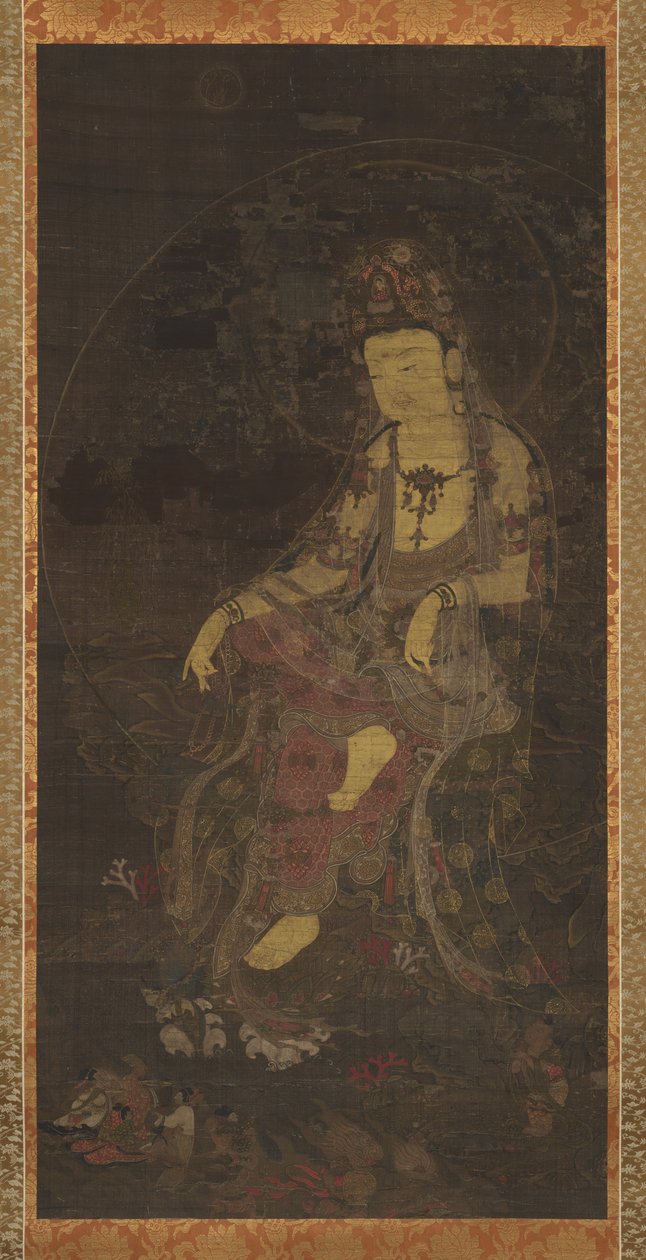 Vodní měsíc Avalokiteshvara, první polovina 14. století. od Unbekannt