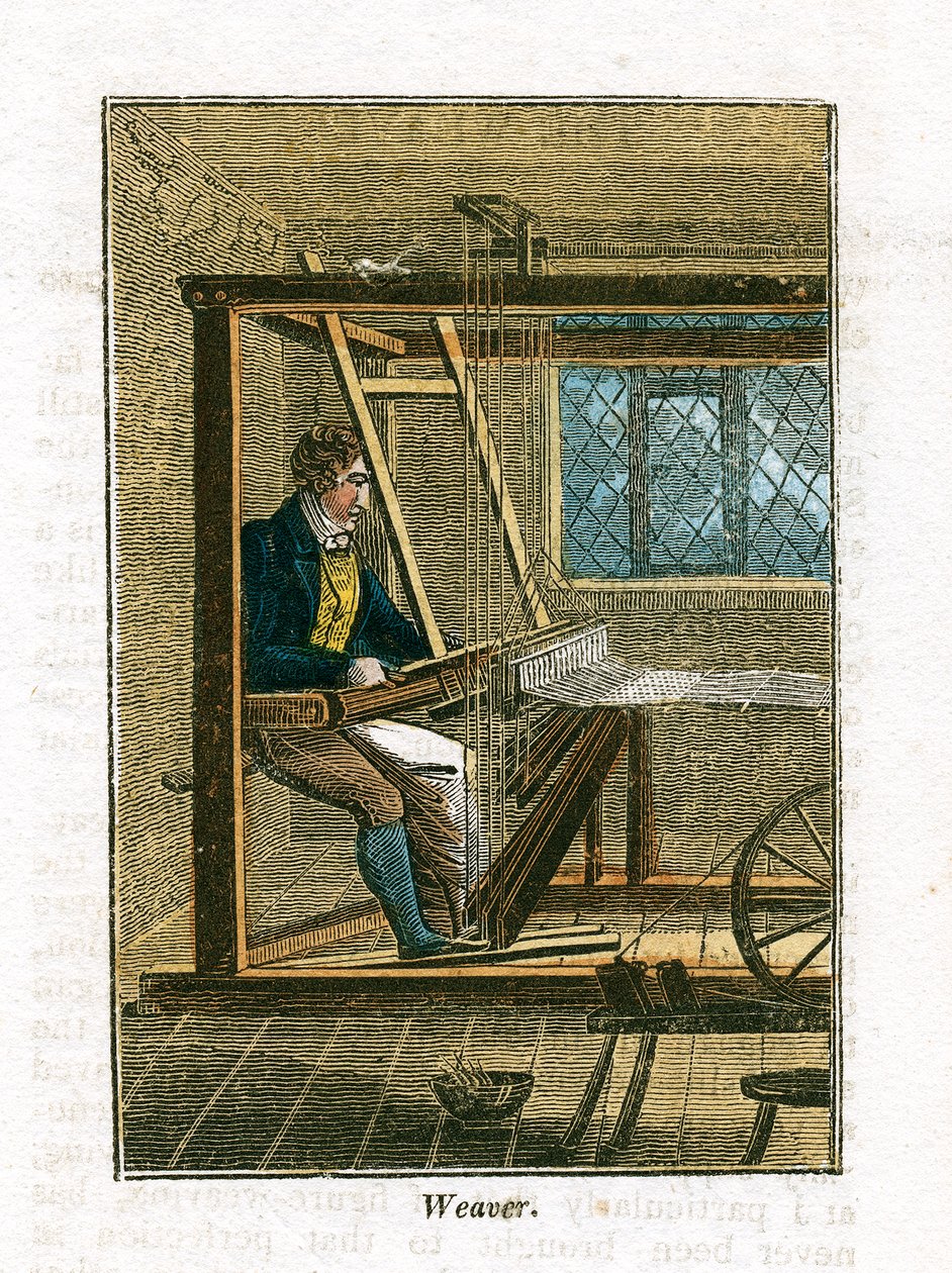 Tkadlec u svého stavu, 1823 od Unbekannt