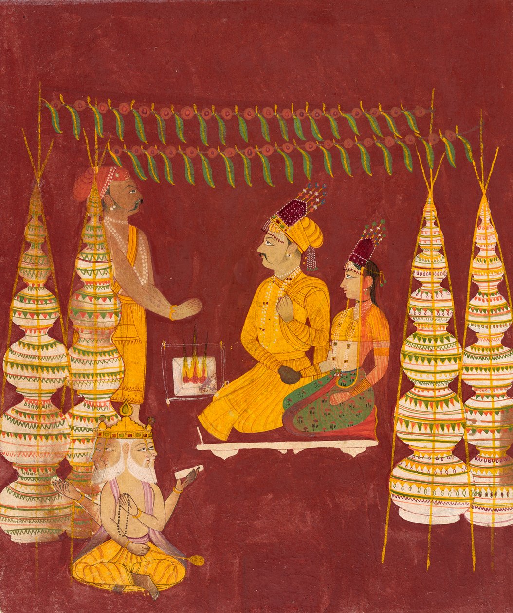 Svatební obřad s Brahmou za účasti, ca. 1680. od Unbekannt