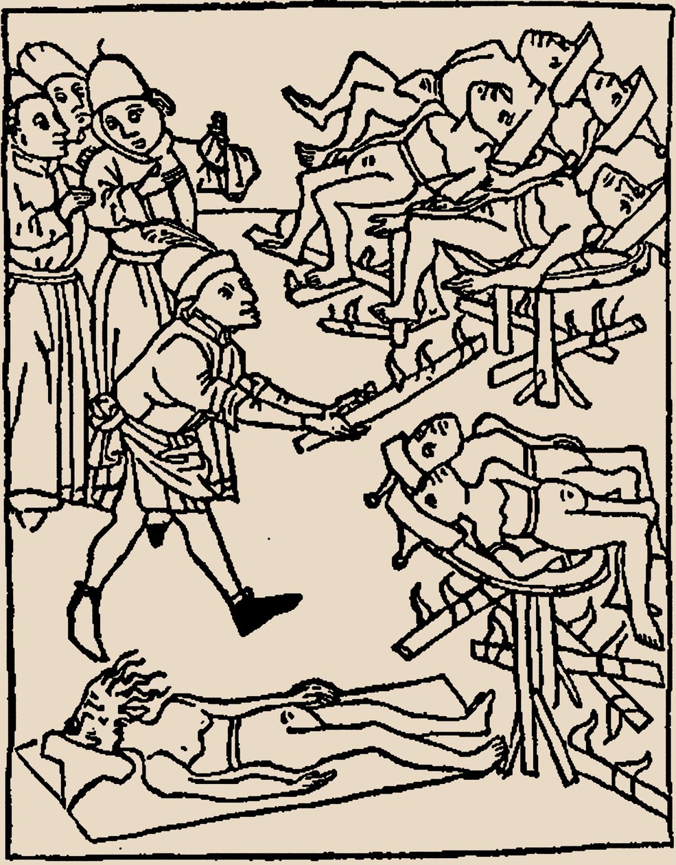 Otrava studny: Mučení Židů, 1475. od Unbekannt