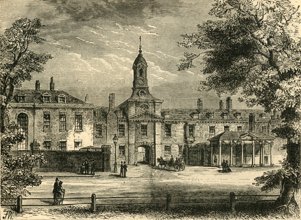Západní fronta Kensingtonského paláce, c1876. od Unbekannt