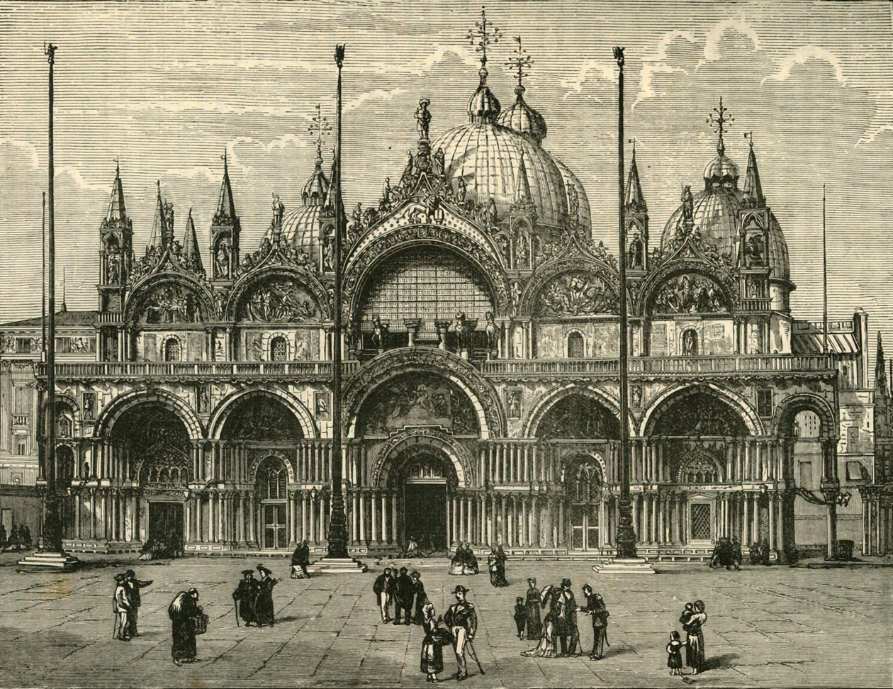 Západní fronta St. Marks, Benátky, 1890. od Unbekannt