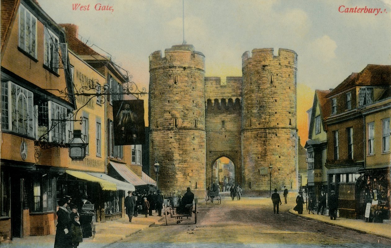 West Gate, Canterbury, konec 19.-začátek 20. století. od Unbekannt