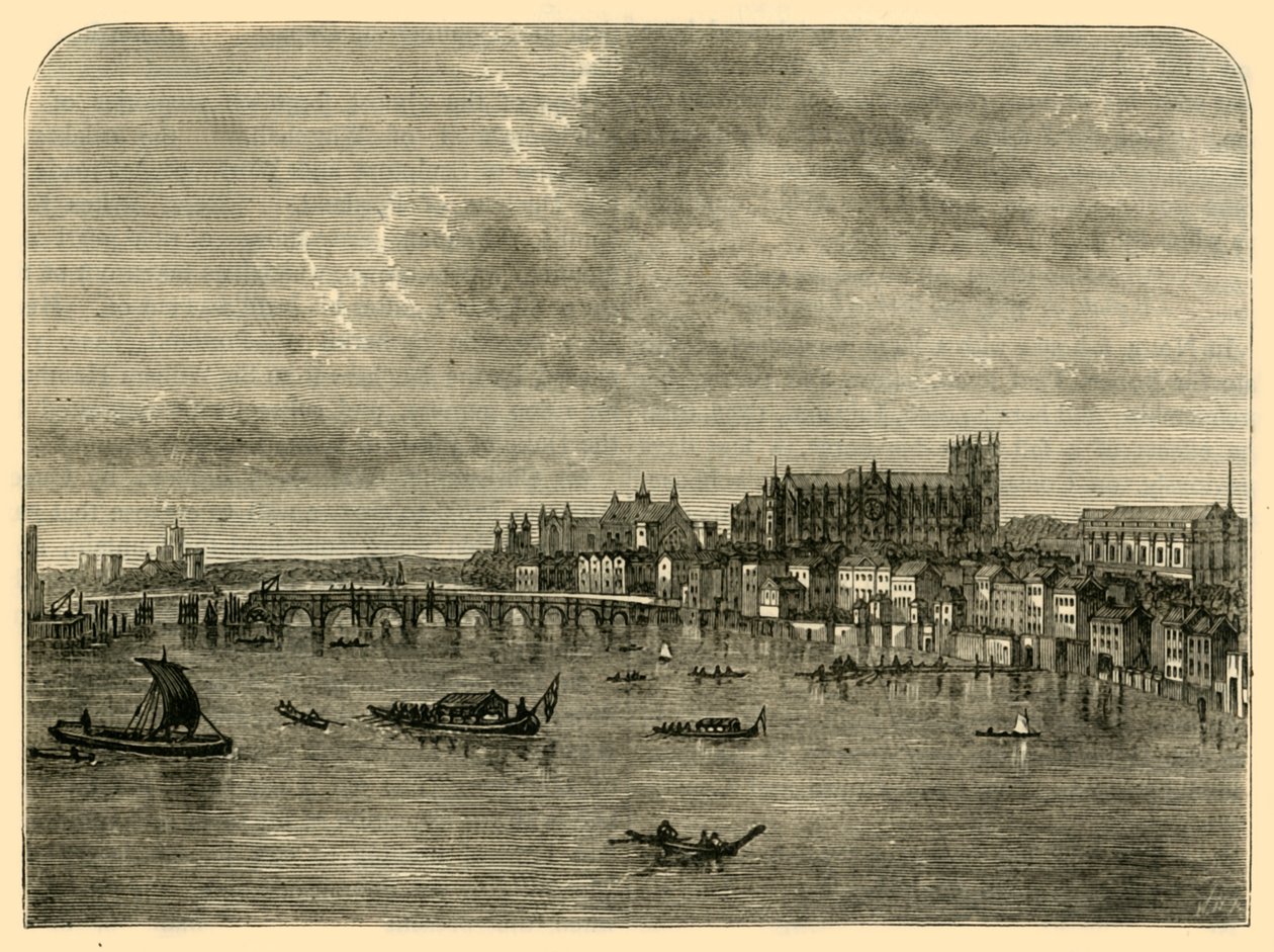 Westminsterský most, 1881. od Unbekannt