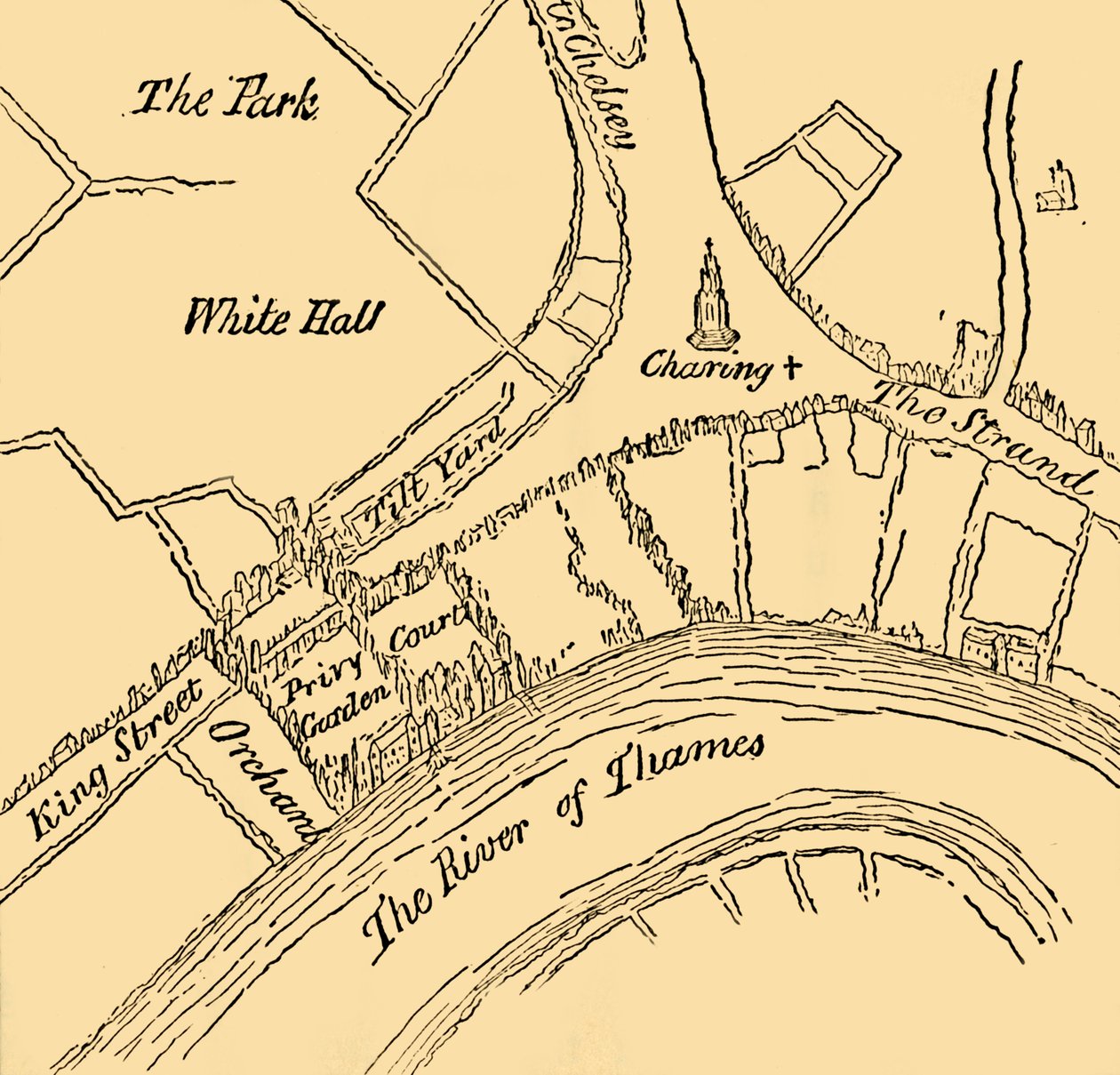 Whitehall za vlády Jindřicha VIII., 1881. od Unbekannt