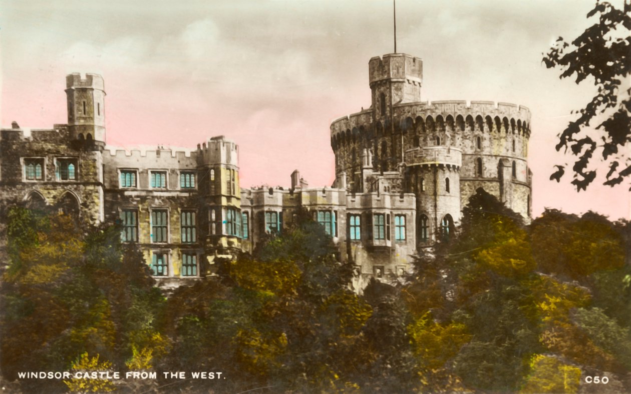 Hrad Windsor ze západu, 1935. od Unbekannt