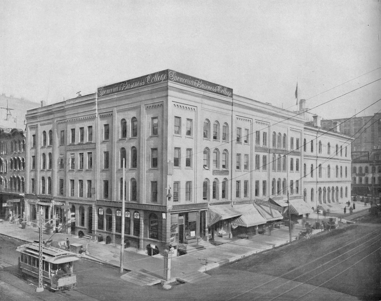 Wisconsin Street a Broadway, Milwaukee, Wisconsin, c1897. od Unbekannt