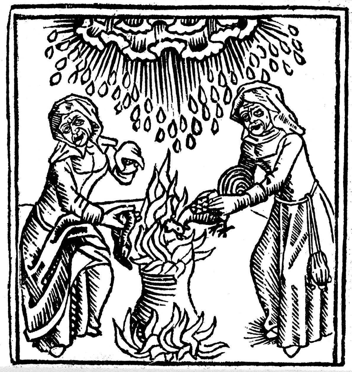 Čarodějnice kouzla přinášející déšť, 1489 od Unbekannt