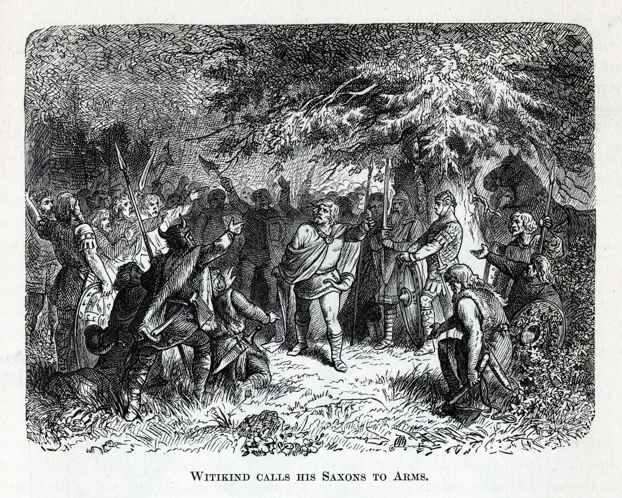 Wittekind volá své Sasy do zbraně, 1882 od Unbekannt